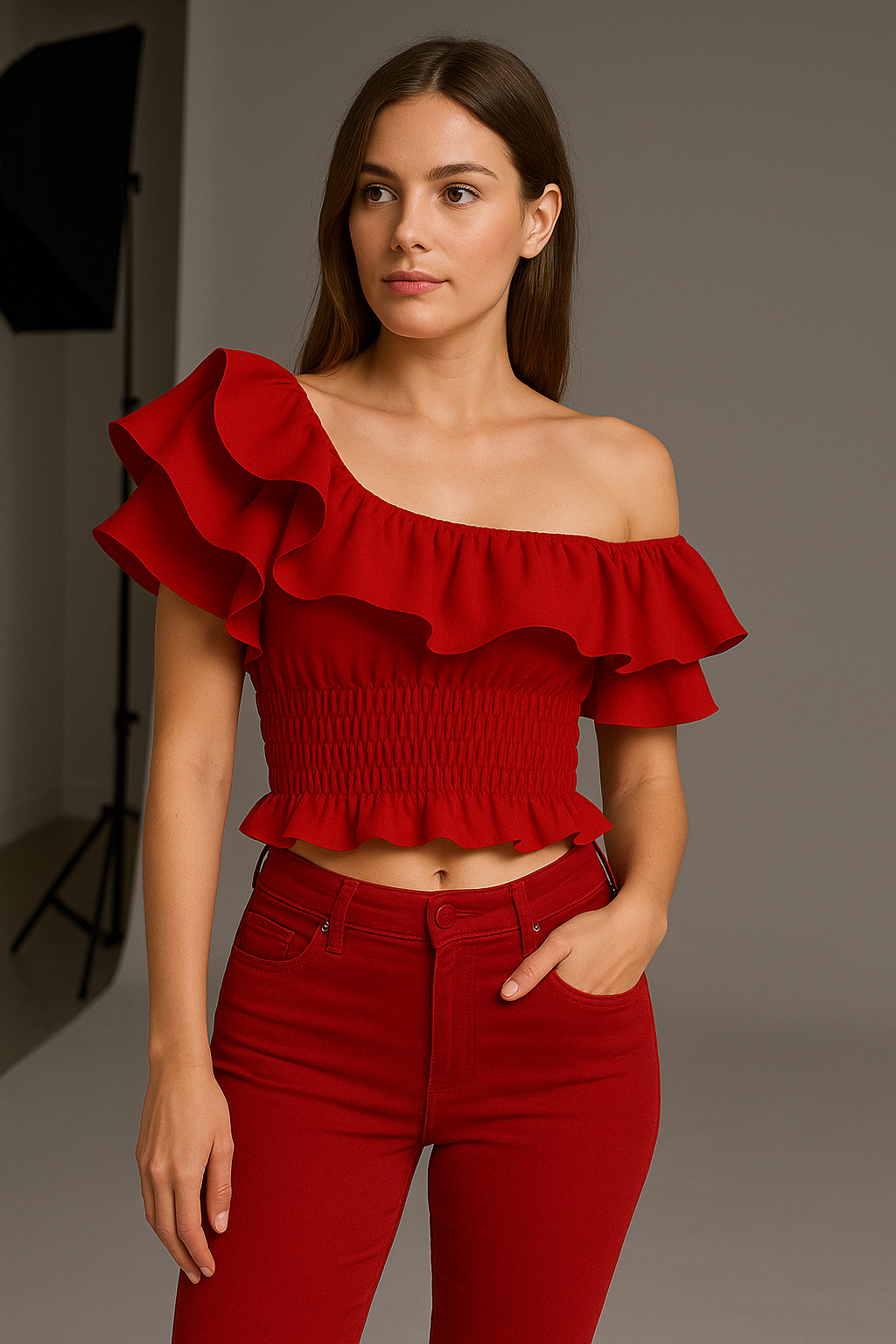 Top Carmen a Balze in Stile Bardot