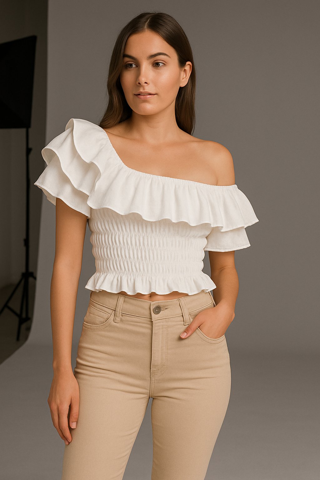 Top Carmen a Balze in Stile Bardot