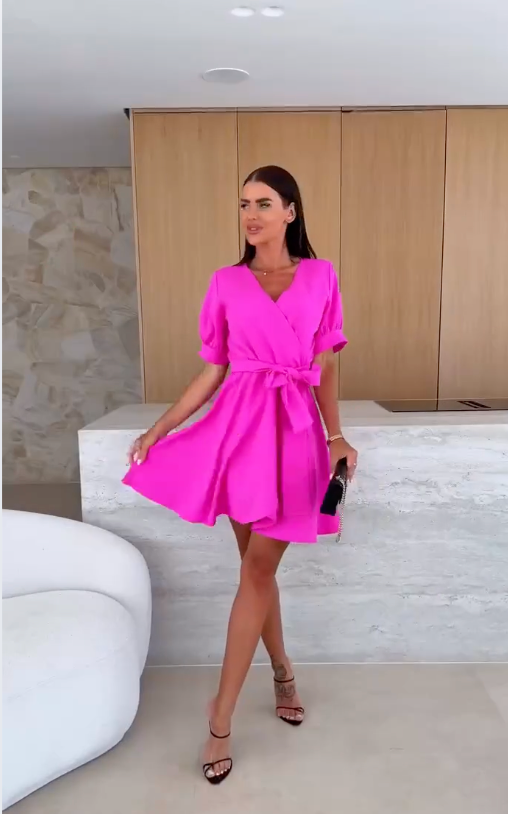 Flirty – Abito a portafoglio in chiffon leggero