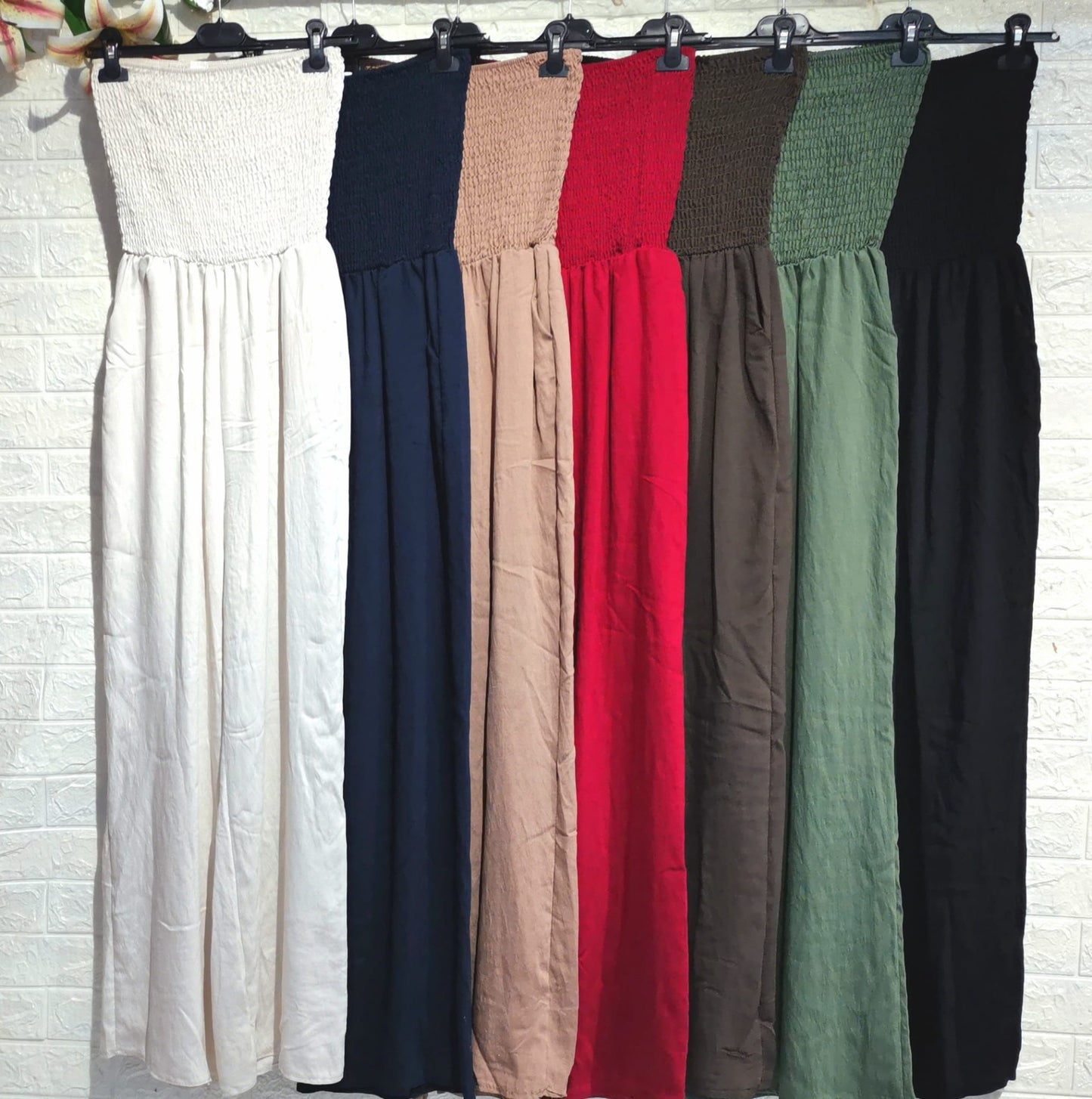 🌿 Sogno Palazzo – Tuta intera bustier & palazzo