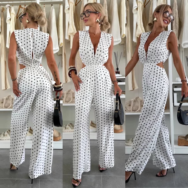 DOTS CUT DUNGAREES ELEANOR WHITE