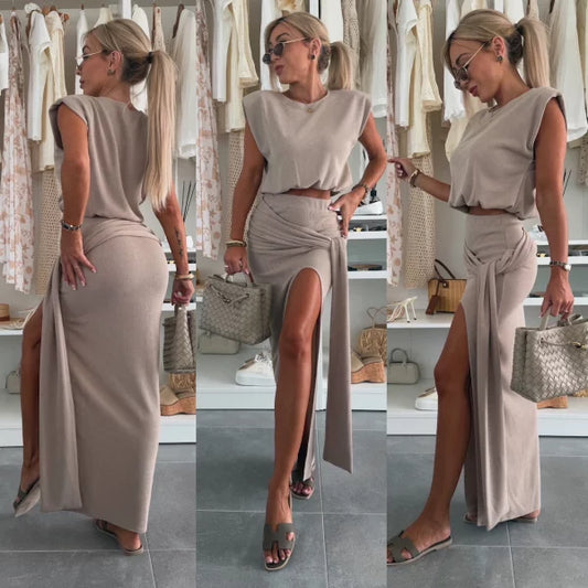 COMPLETO IN VISCOSA MAGIC DARK BEIGE